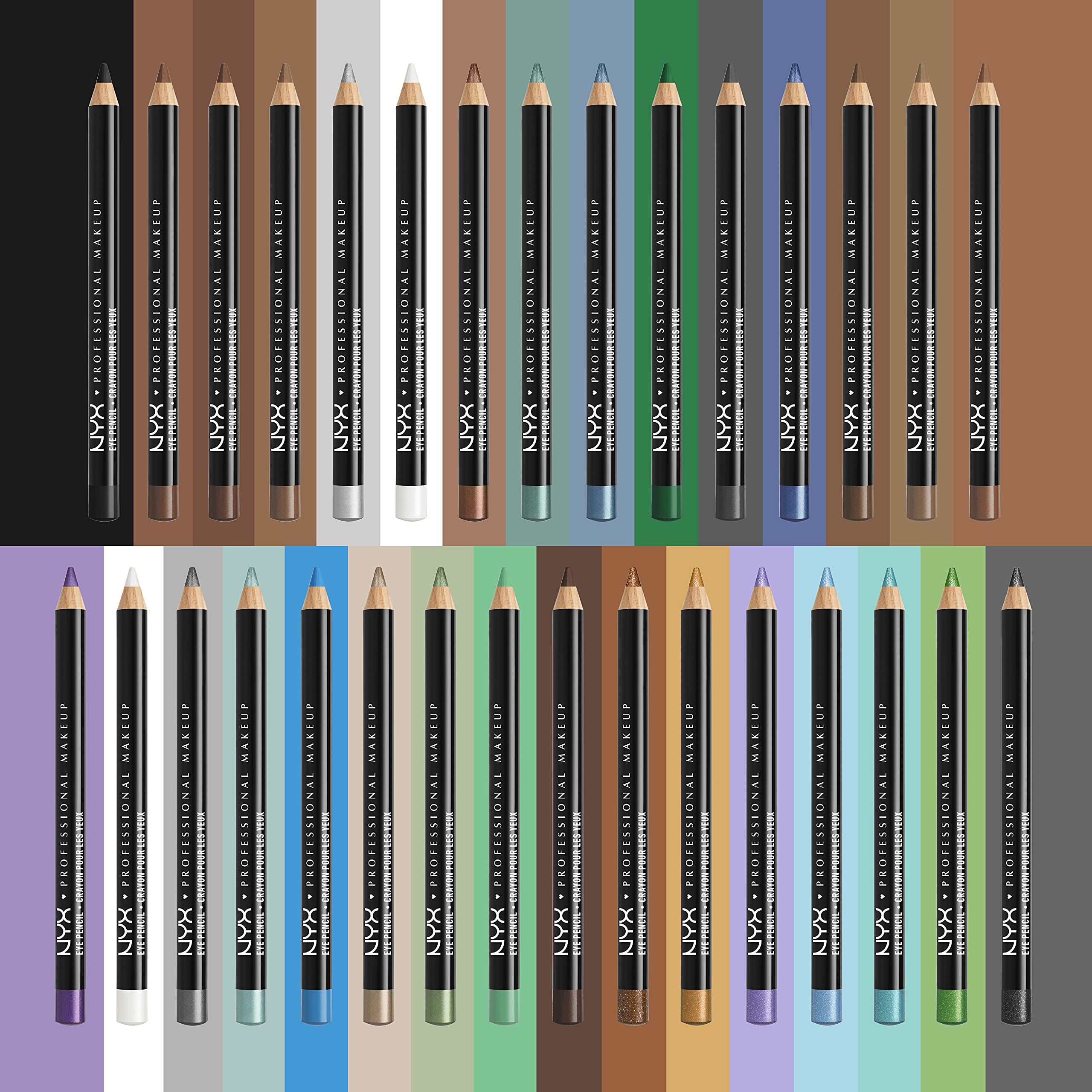NYX PROFESSIONAL MAKEUP Slim Eye Pencil, Eyeliner Pencil - Black Brown